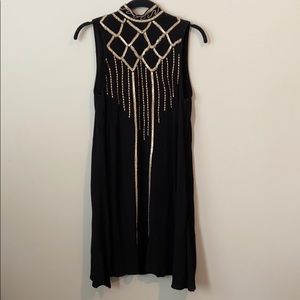 Beaded black cocktail dress
